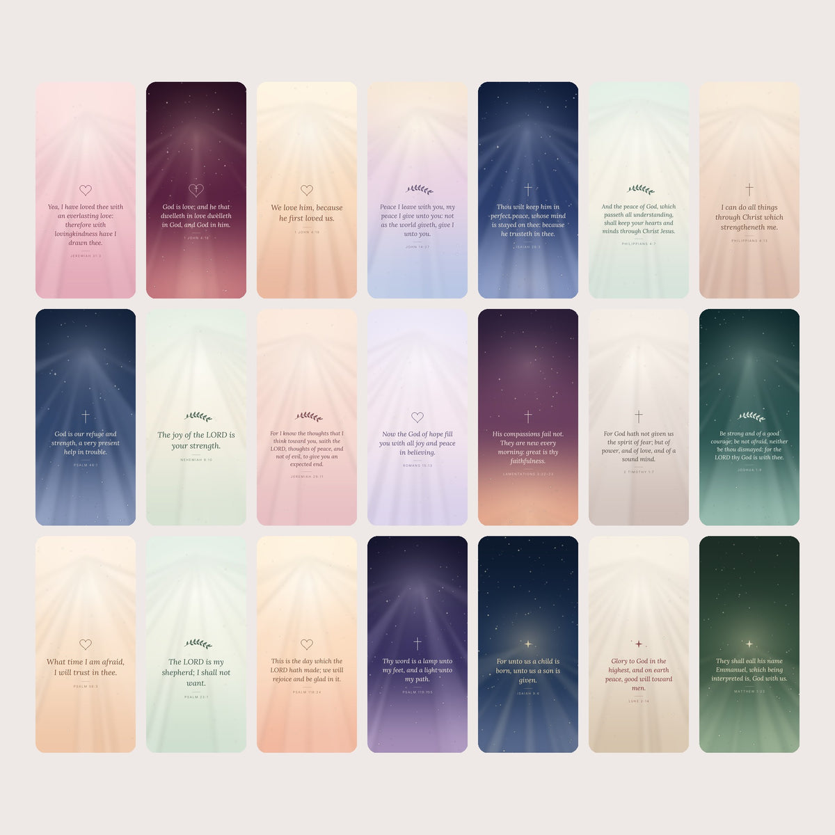 Christian wallpaper mega bundle, 21 KJV scripture designs