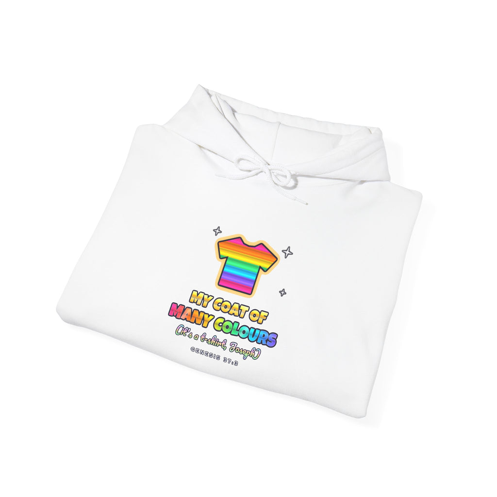 Coat of Many Colours — Adult Christian Hoodie | Black & White