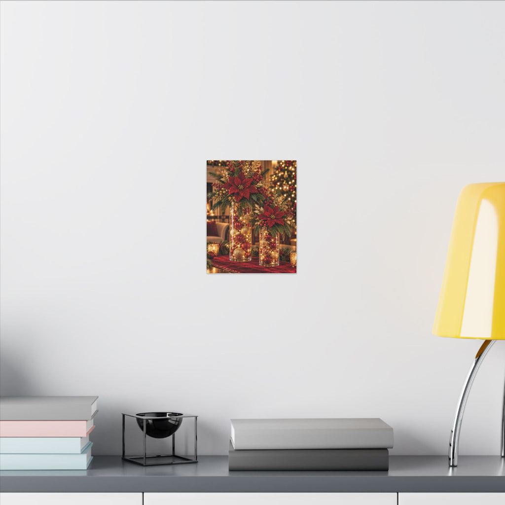 Magnetica – Red & Gold Christmas Glow Canvas Print