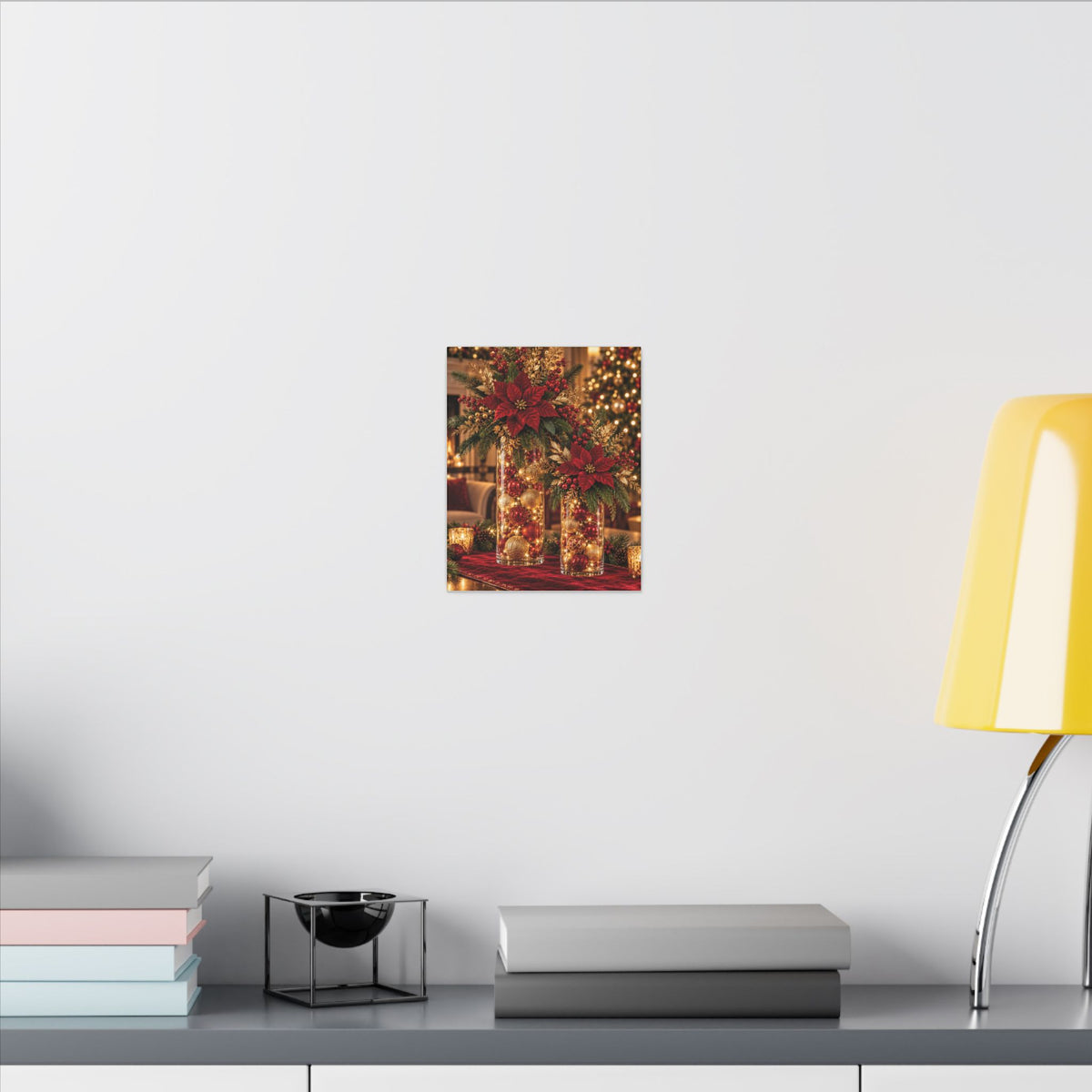 Magnetica – Red & Gold Christmas Glow Canvas Print