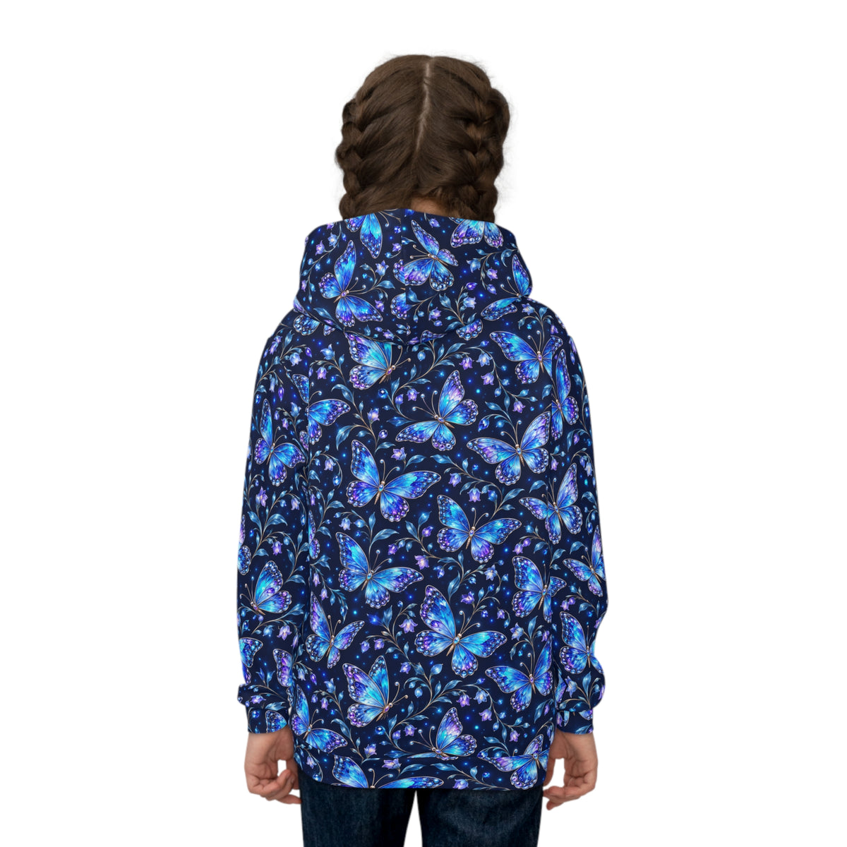 Magnetica Kids – Blue Jewel Butterfly All-Over Hoodie