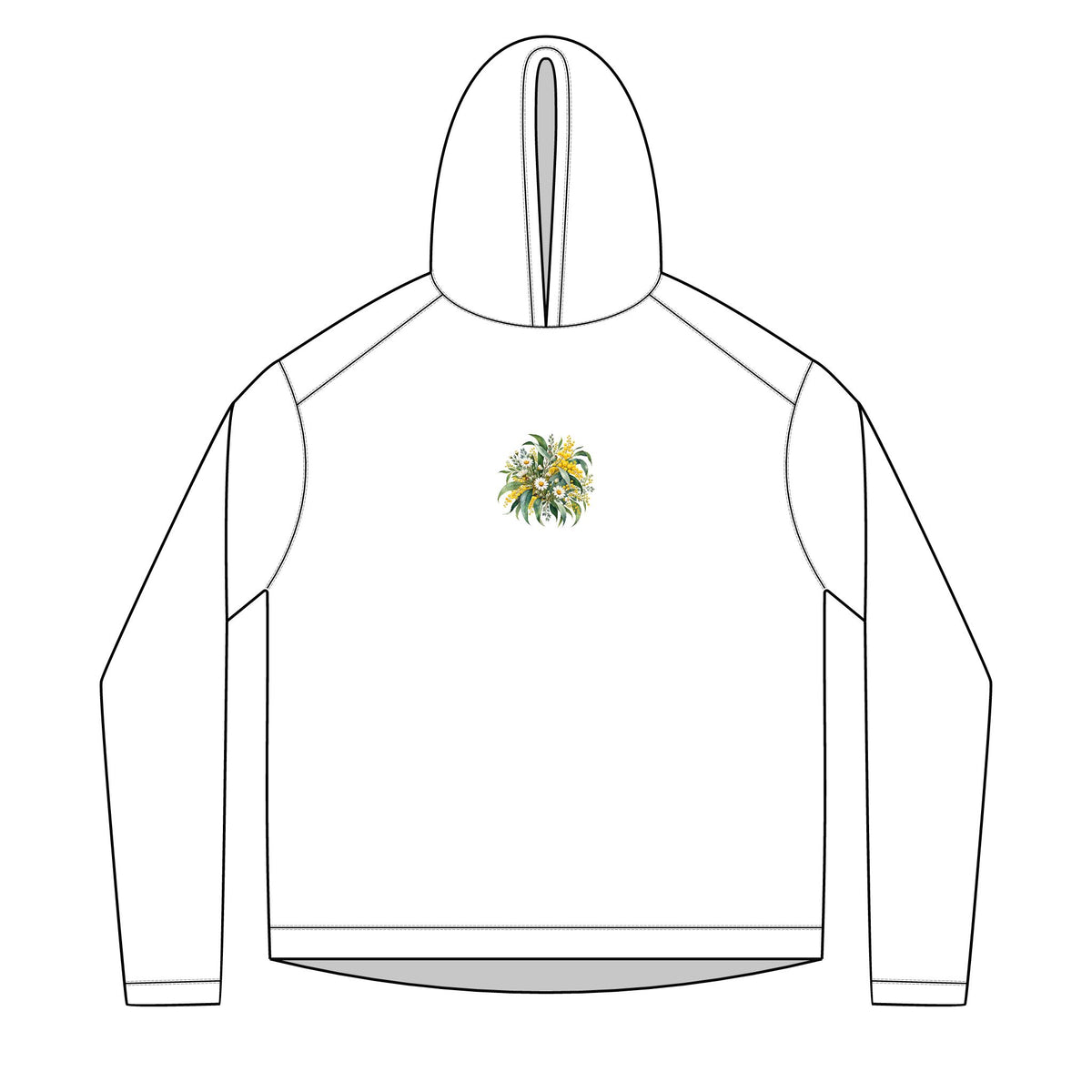 Eucalyptus & Wildflowers | Unisex Solar Hoodie | Magnetica