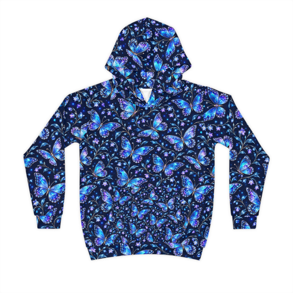 Magnetica Kids – Blue Jewel Butterfly All-Over Hoodie