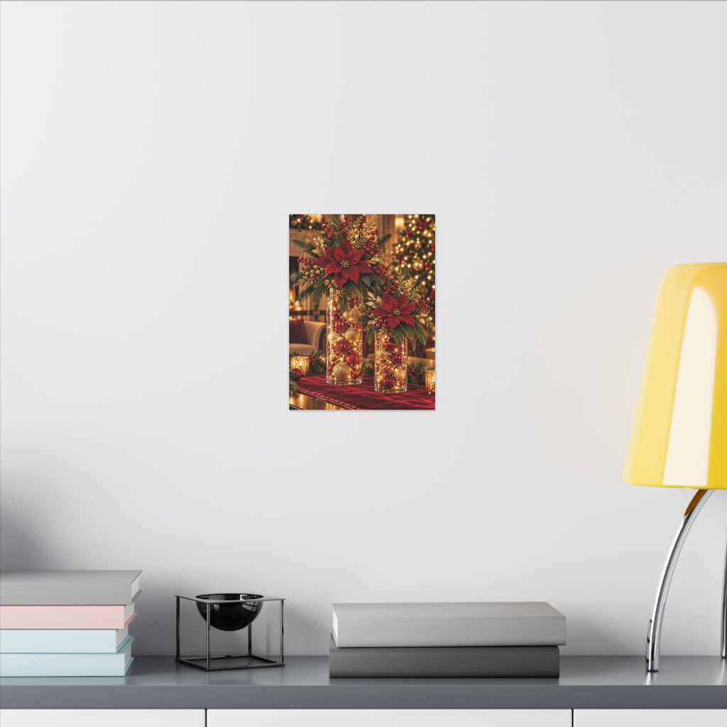 Magnetica – Red & Gold Christmas Glow Canvas Print