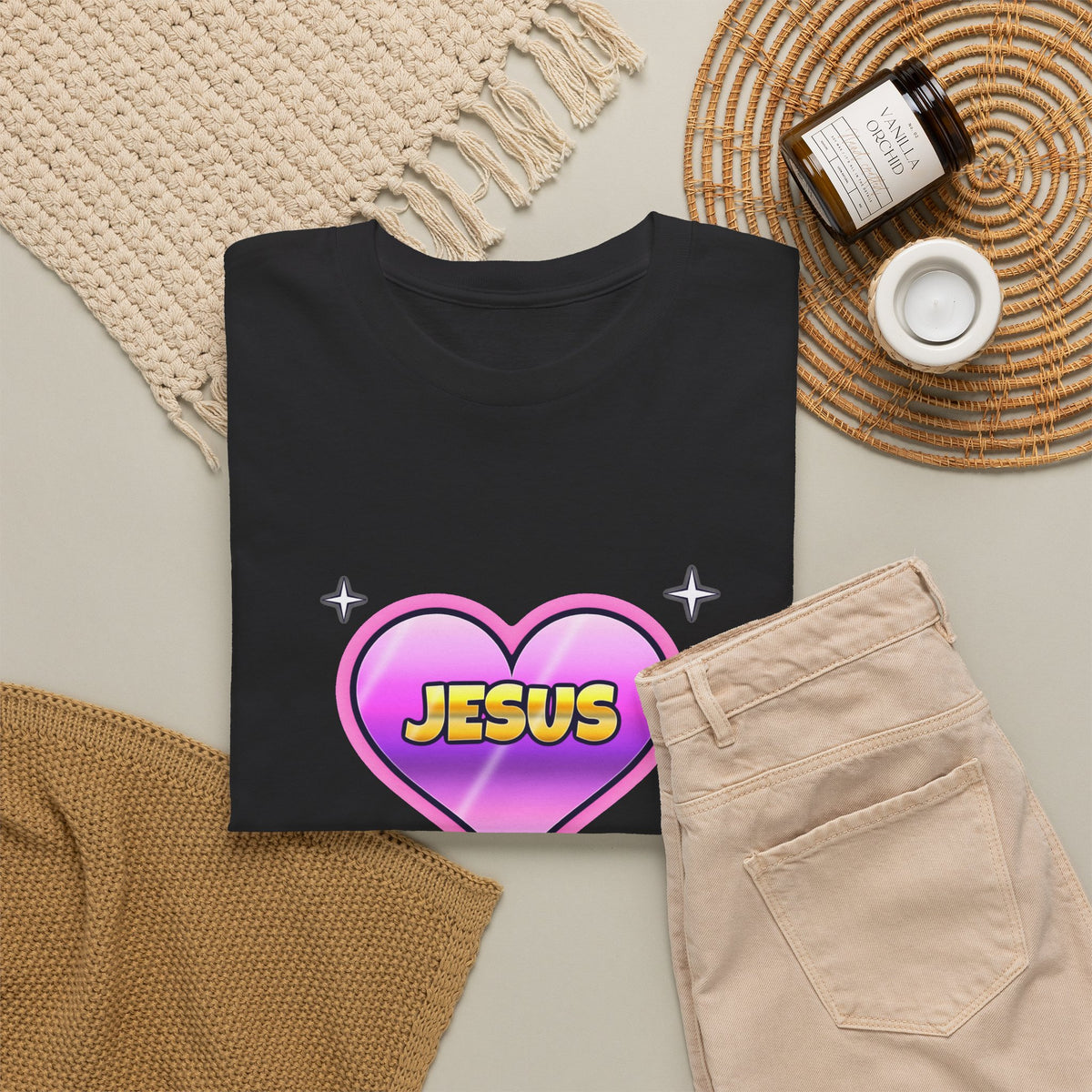 Jesus Loves You — Adult Christian T-Shirt | Black & White