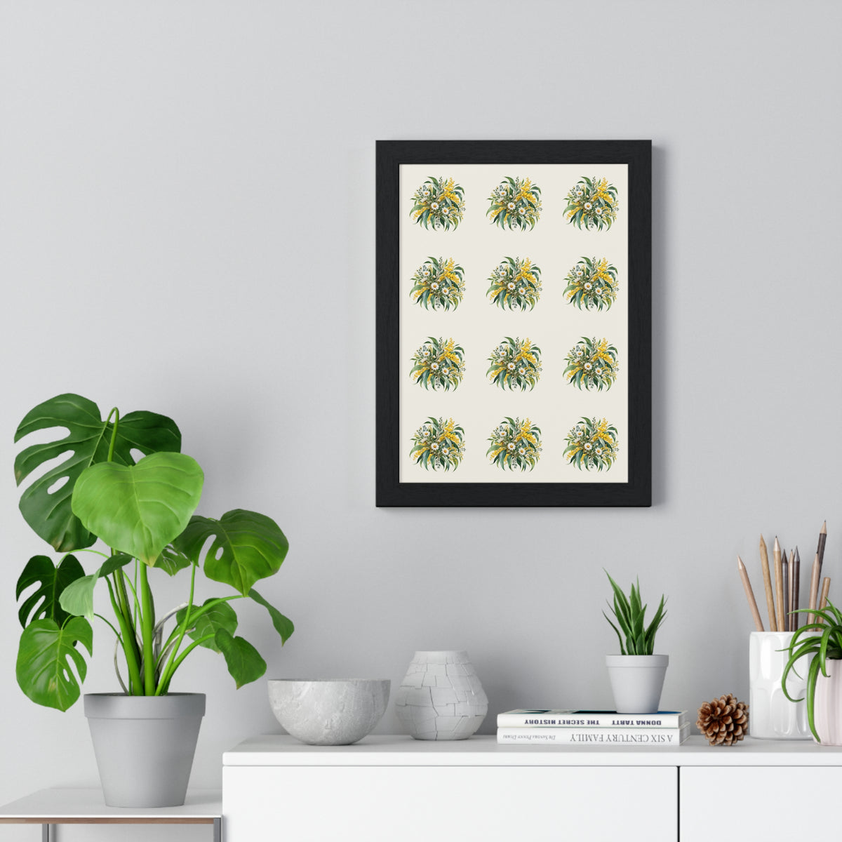 Eucalyptus & Wildflowers | Framed Wall Art | Magnetica
