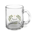 Saved by Grace | Clear Glass Mug with Handle, 10oz | Magnetica