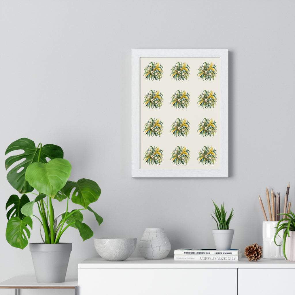 Eucalyptus & Wildflowers | Framed Wall Art | Magnetica