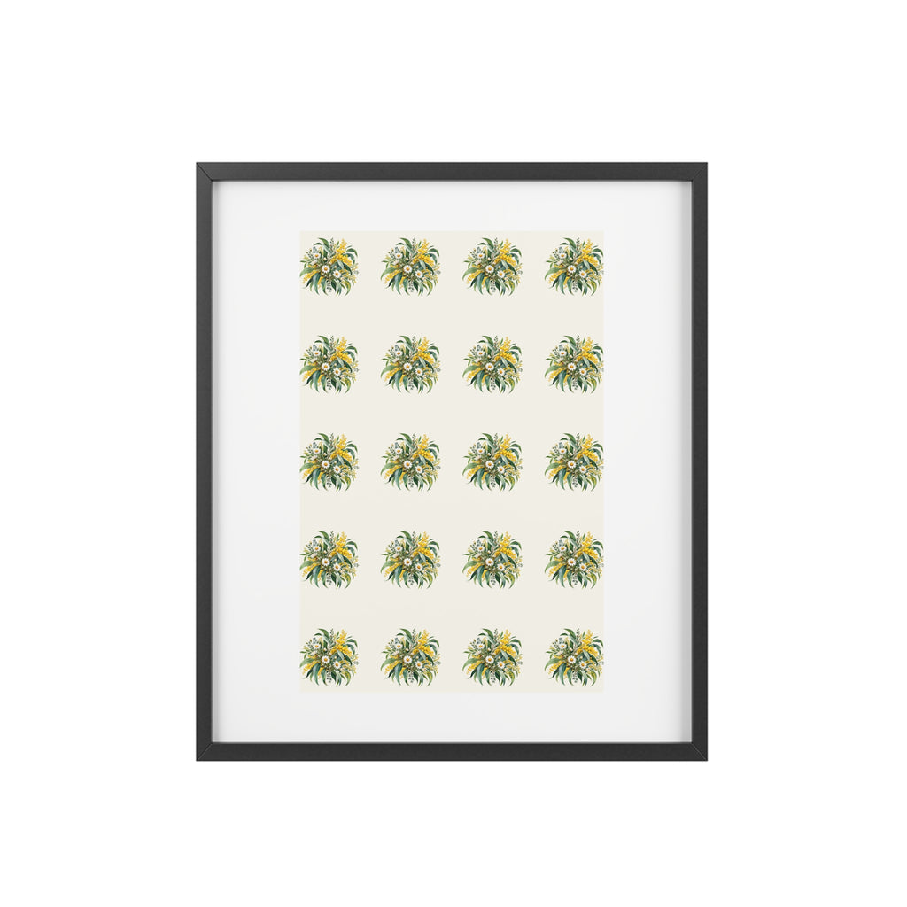 Eucalyptus & Wildflowers | Framed Canvas Wall Art | Magnetica