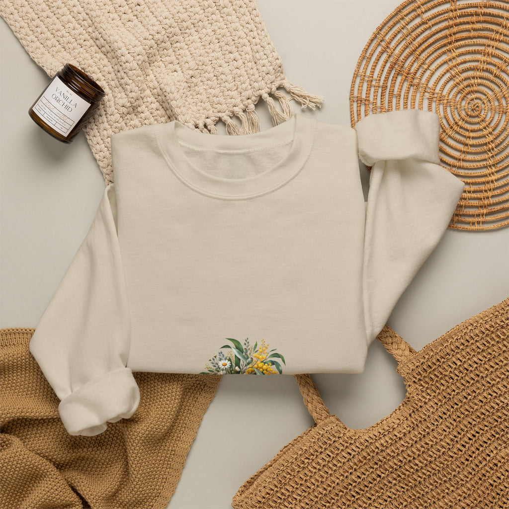 Eucalyptus & Wildflowers | Unisex Crewneck Sweatshirt | Magnetica