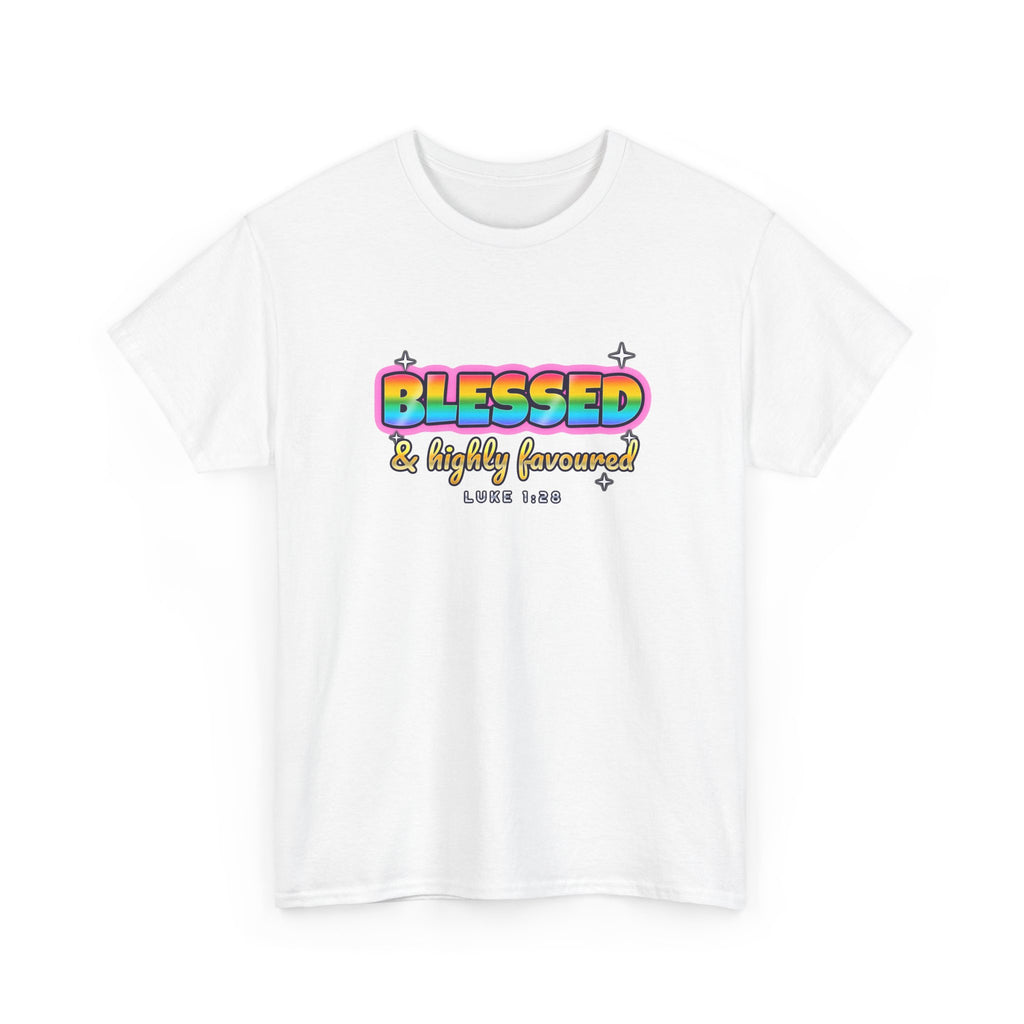 Blessed & Highly Favoured — Adult Christian T-Shirt | Black & White