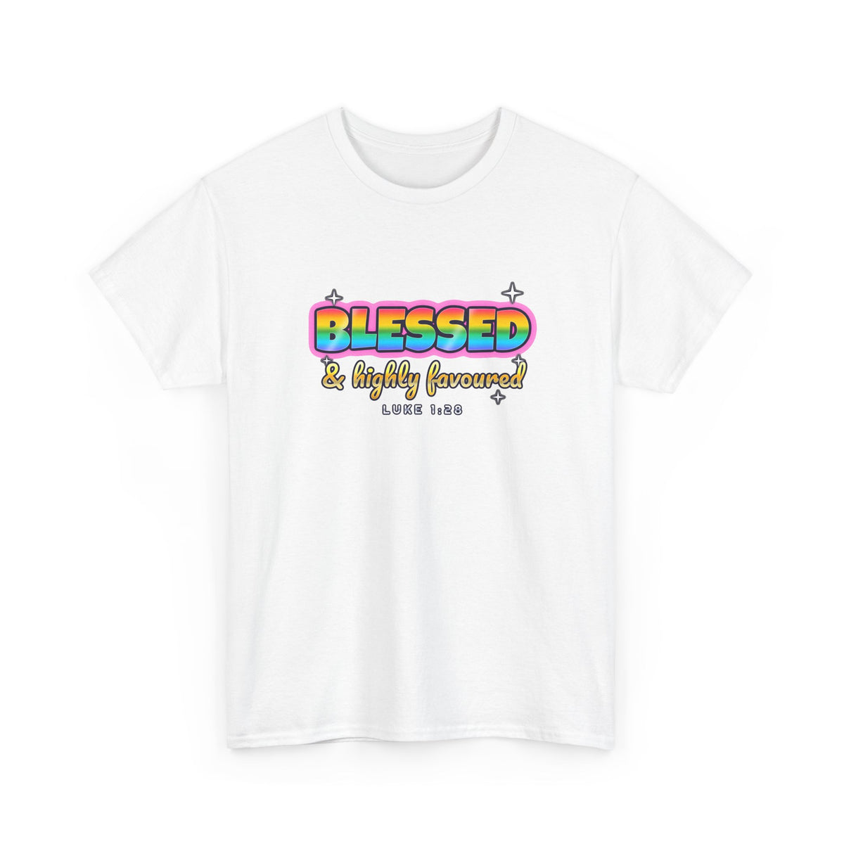Blessed & Highly Favoured — Adult Christian T-Shirt | Black & White