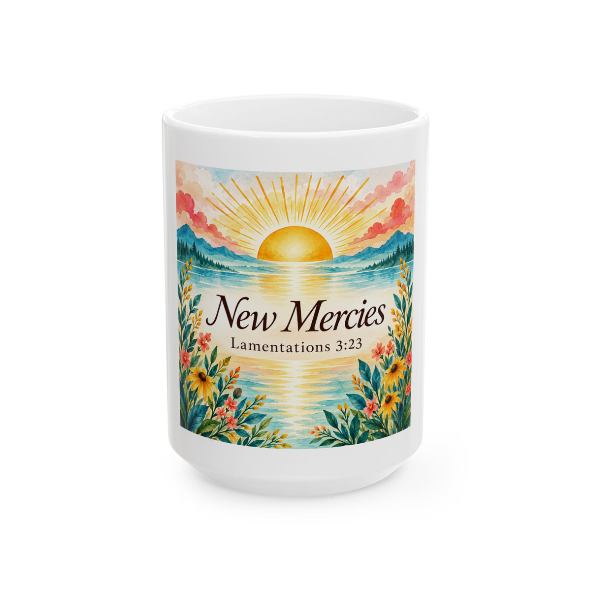New Mercies Sunrise Ceramic Mug | Lamentations 3:23 | Magnetica