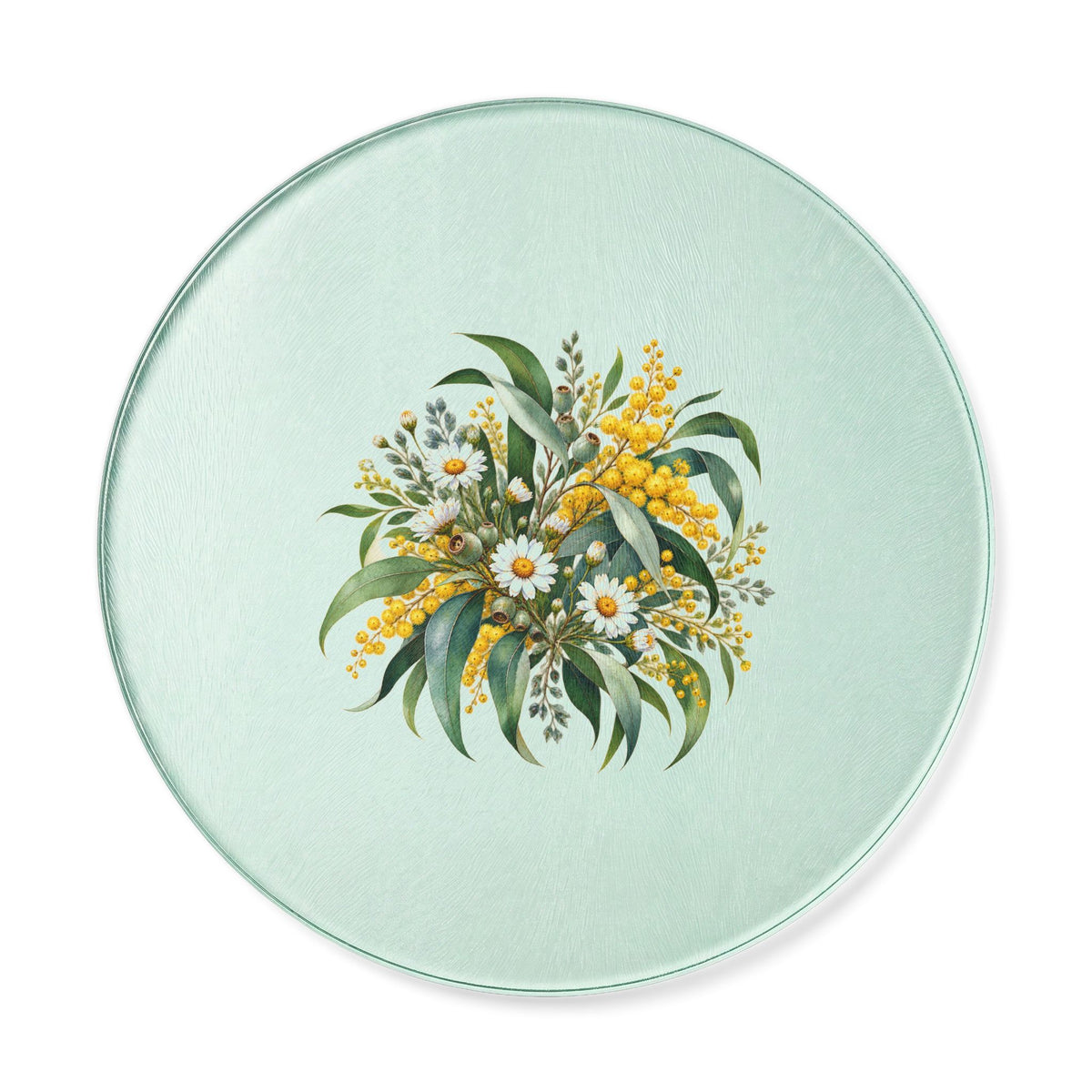 Eucalyptus & Wildflowers | Round Cutting Board | Magnetica
