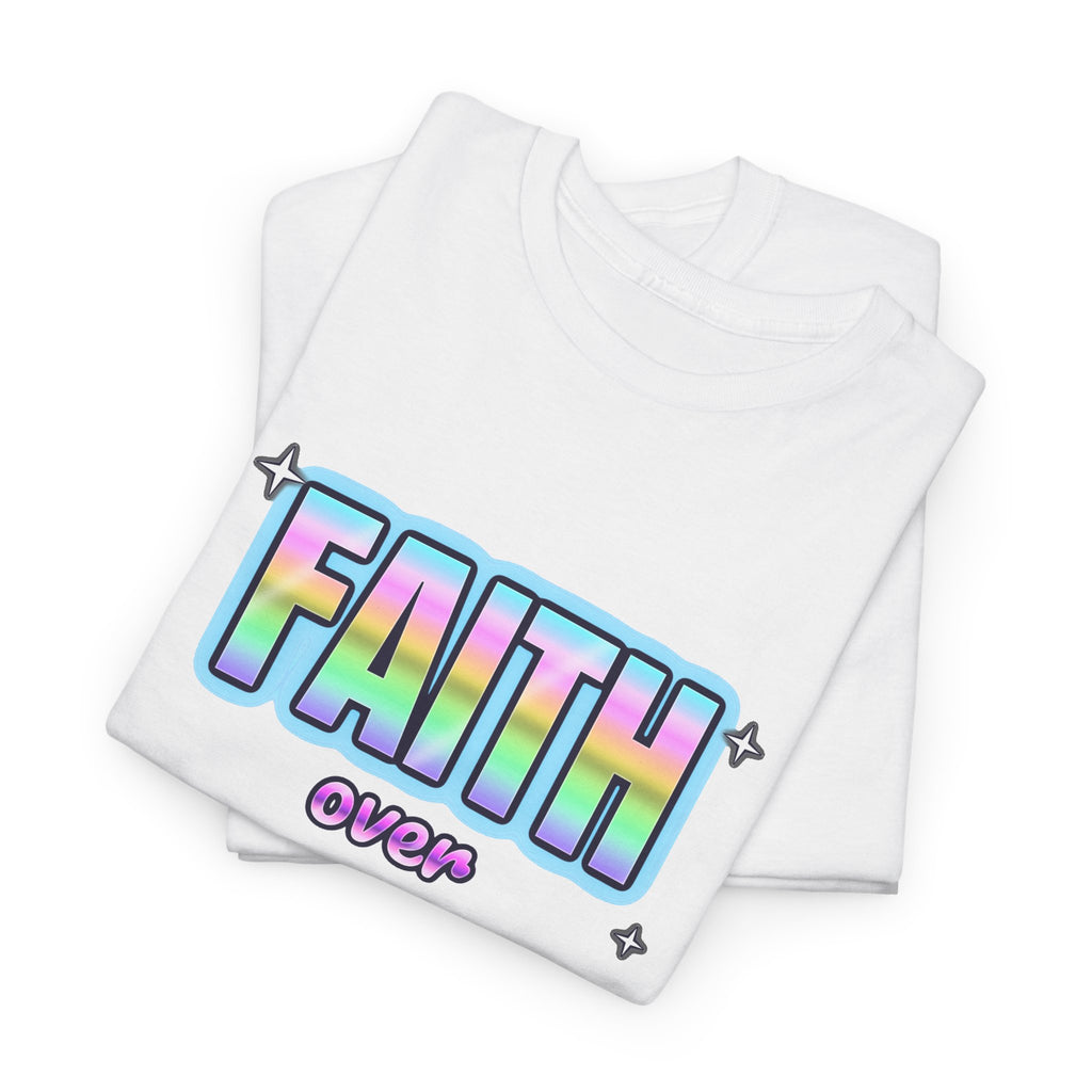 Faith Over Fear — Adult Christian T-Shirt | Black & White