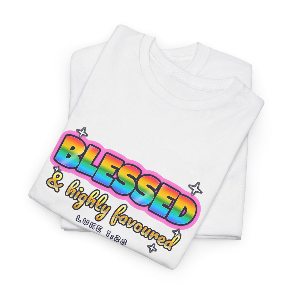 Blessed & Highly Favoured — Adult Christian T-Shirt | Black & White