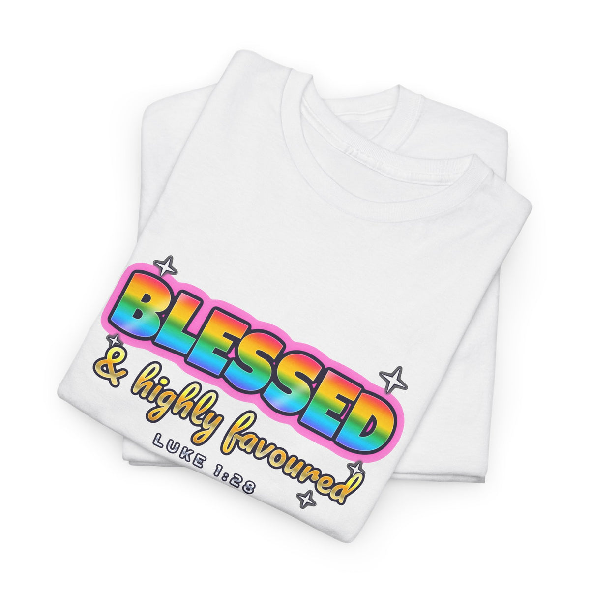 Blessed & Highly Favoured — Adult Christian T-Shirt | Black & White