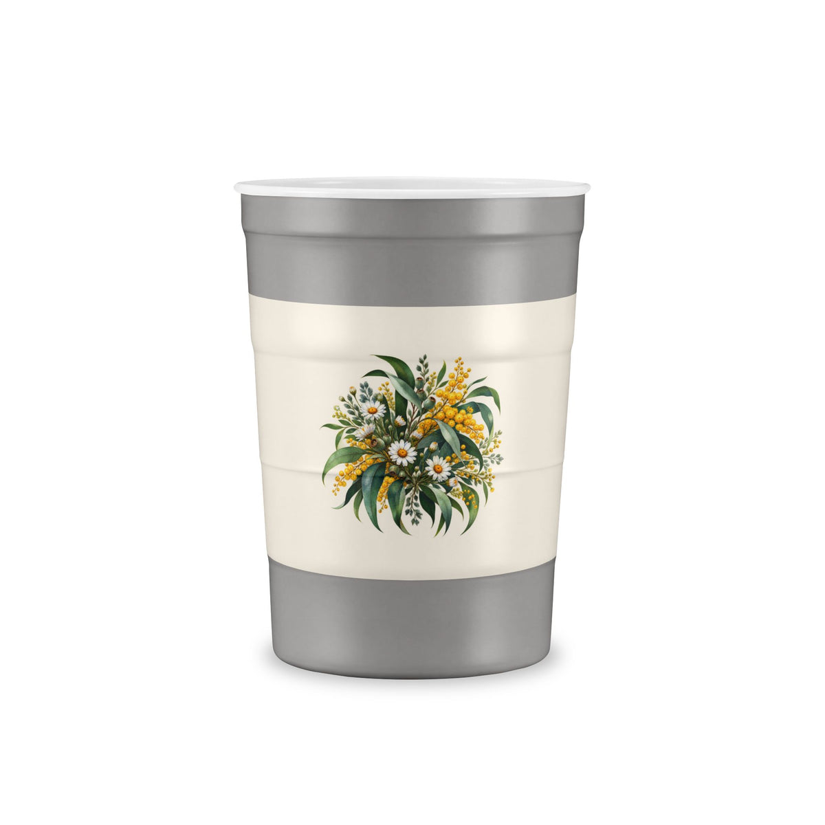 Eucalyptus & Wildflowers | Recyclable Steel Cup | Magnetica