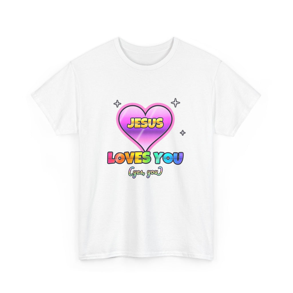 Jesus Loves You — Adult Christian T-Shirt | Black & White