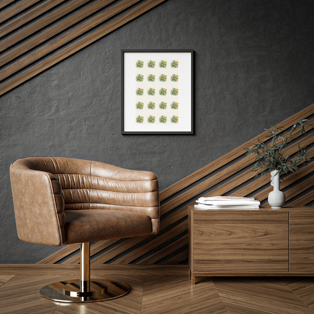 Eucalyptus & Wildflowers | Framed Canvas Wall Art | Magnetica