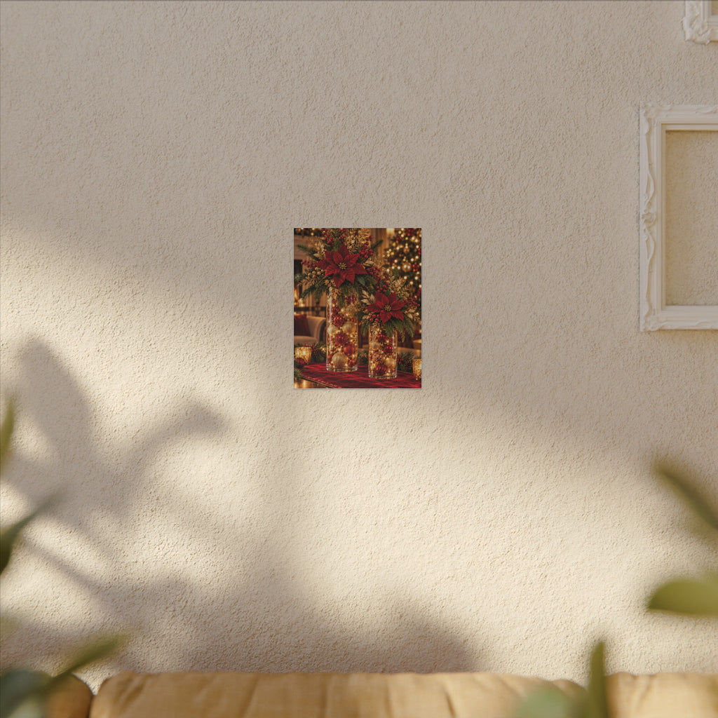 Magnetica – Red & Gold Christmas Glow Canvas Print