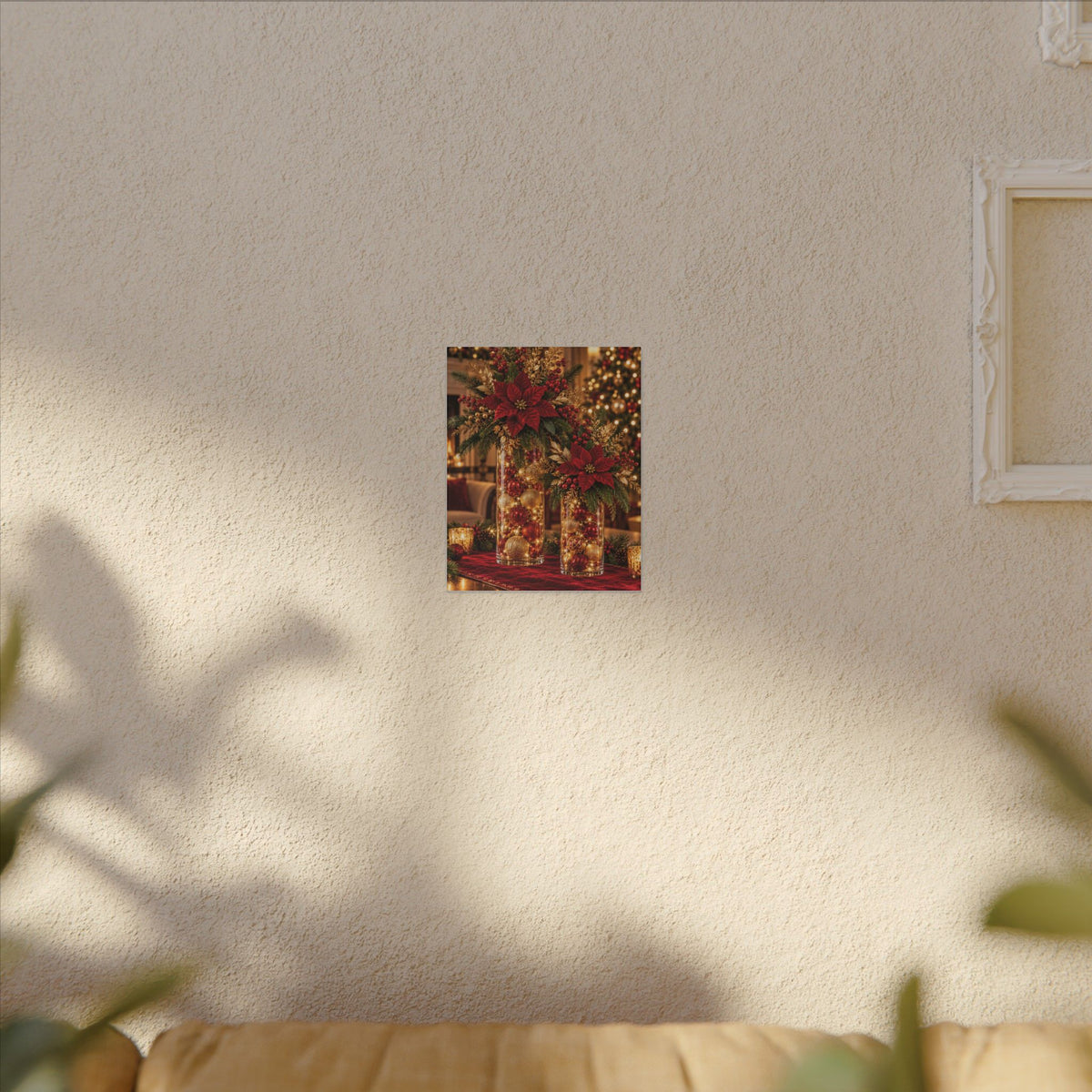 Magnetica – Red & Gold Christmas Glow Canvas Print