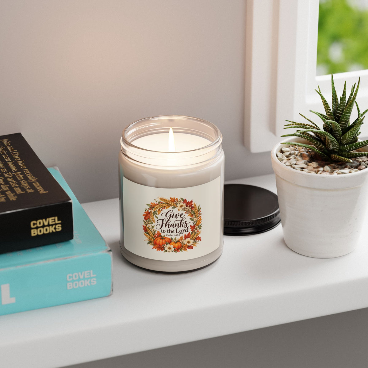 Give Thanks to the Lord | Scented Soy Candle, 9oz | Magnetica