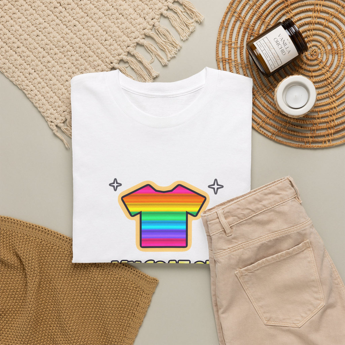 Coat of Many Colours — Adult Christian T-Shirt | Black & White