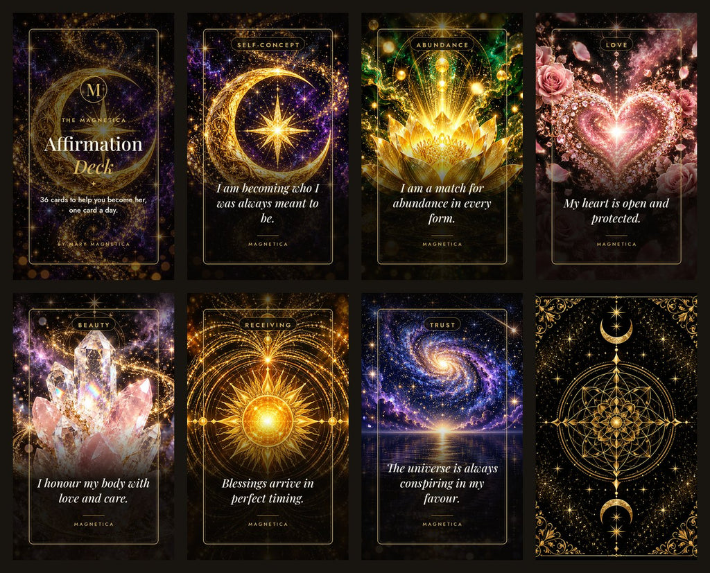 Magnetica Affirmation Deck sample cards