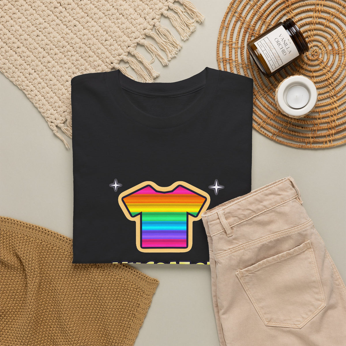 Coat of Many Colours — Adult Christian T-Shirt | Black & White