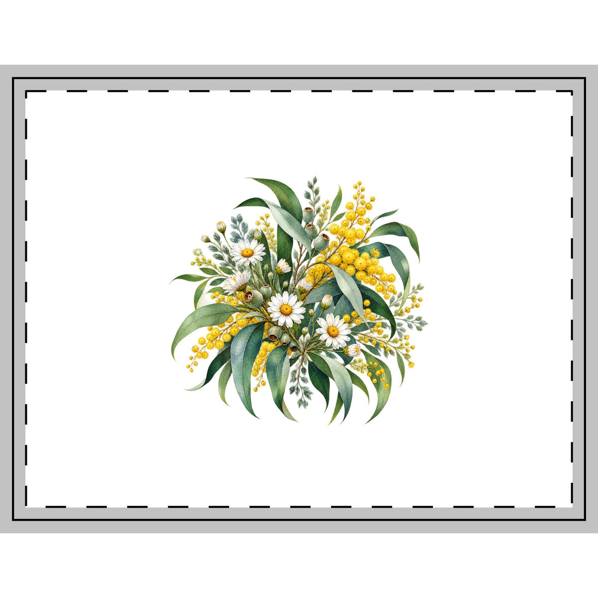 Eucalyptus & Wildflowers | Indoor Window Decals | Magnetica