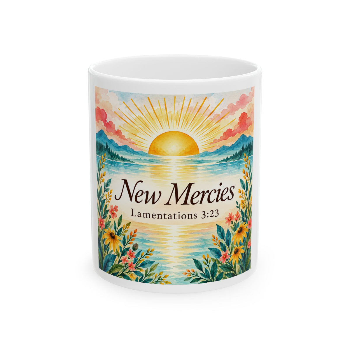 New Mercies Sunrise Ceramic Mug | Lamentations 3:23 | Magnetica