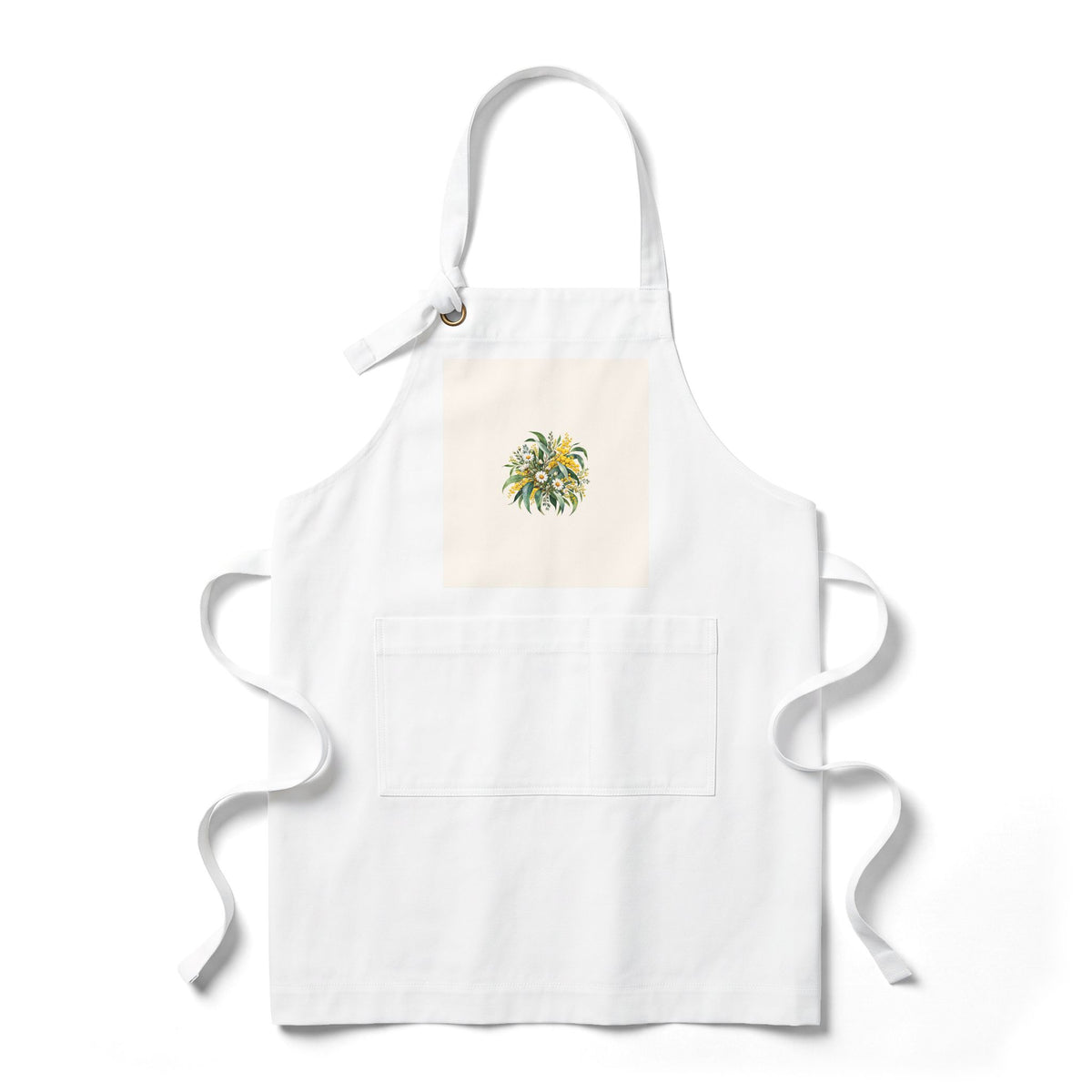 Eucalyptus & Wildflowers | Signature Heavy Twill Bib Apron | Magnetica