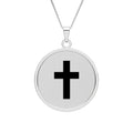 Faithful Cross | Round Border Photo Pendant | Magnetica