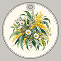 Eucalyptus & Wildflowers | Frosted Acrylic Ornament | Magnetica