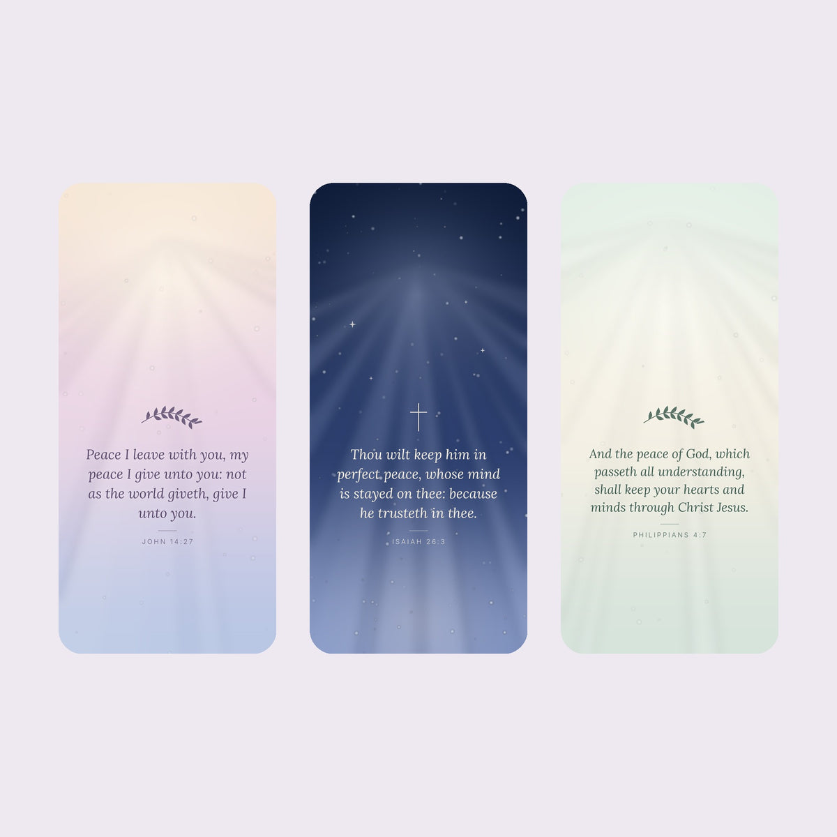 Peace Christian wallpaper bundle, KJV scripture lock screens