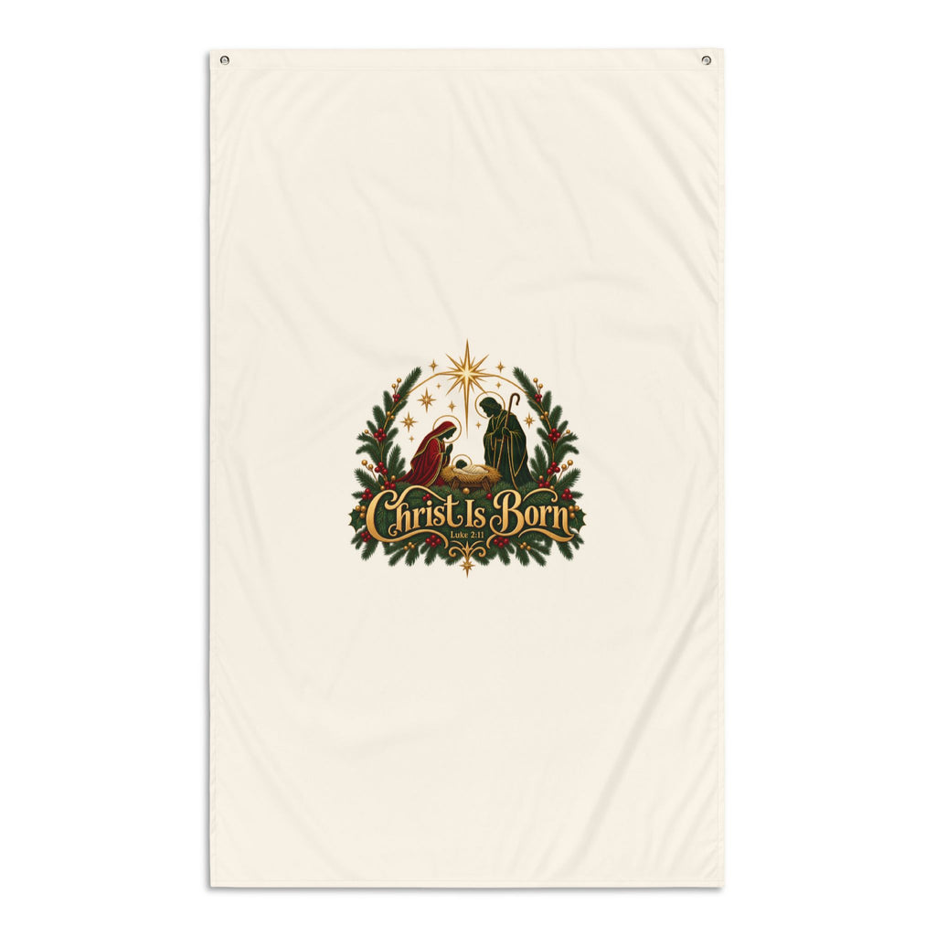 Christ Is Born | All-Over Print Flag | Magnetica