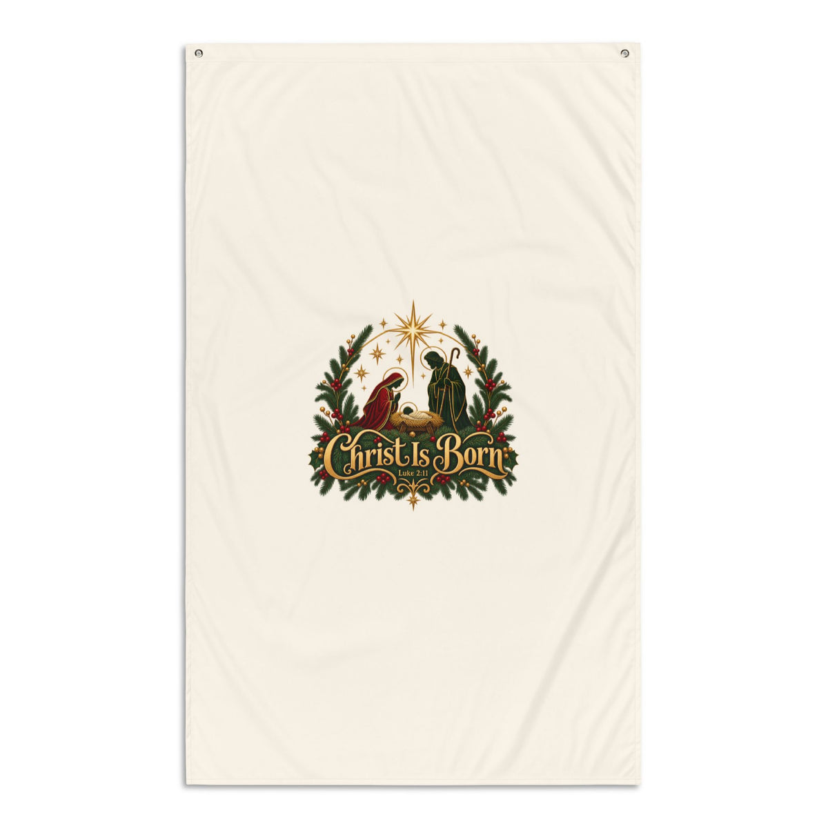 Christ Is Born | All-Over Print Flag | Magnetica