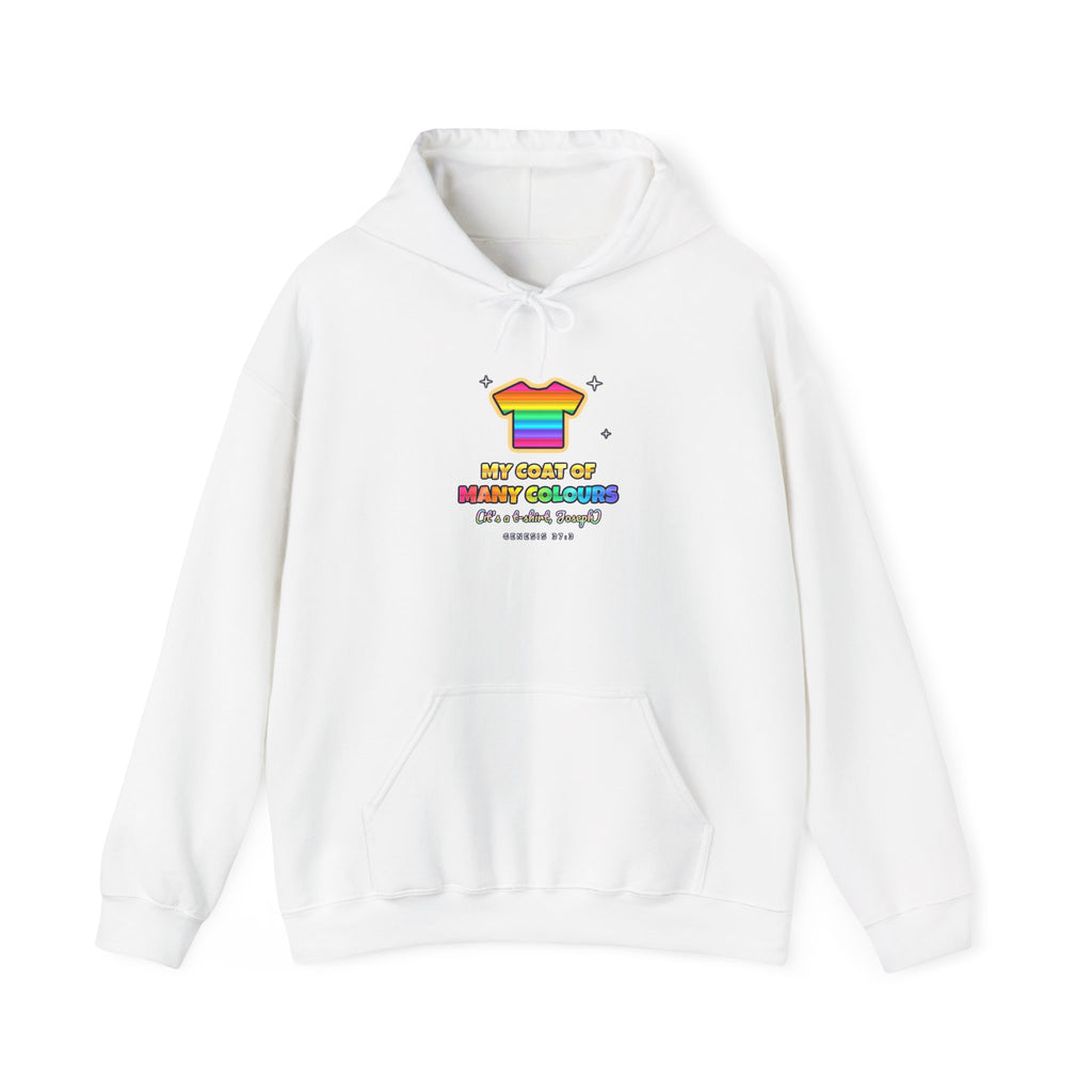 Coat of Many Colours — Adult Christian Hoodie | Black & White