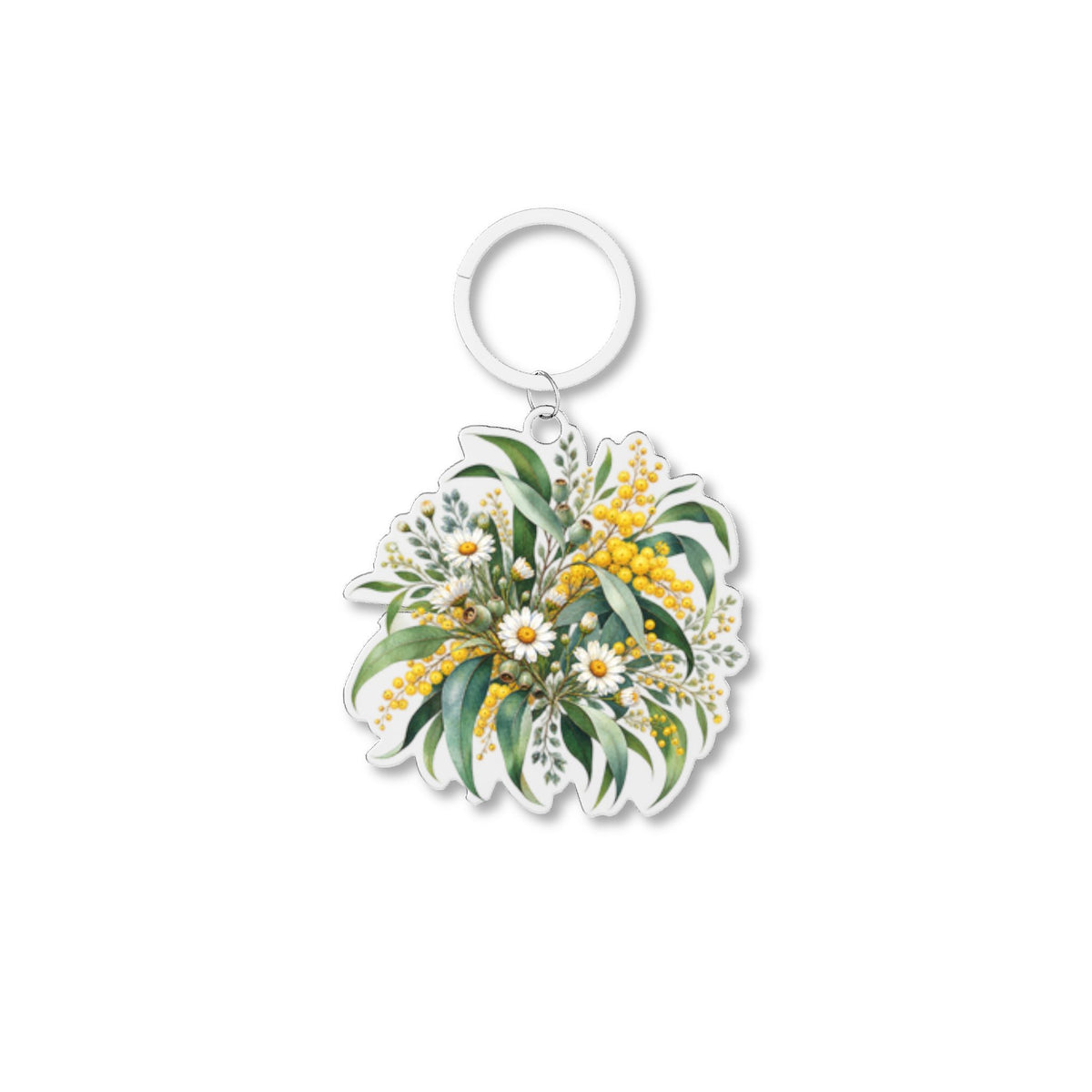 Eucalyptus & Wildflowers | Custom Cut Keychain | Magnetica