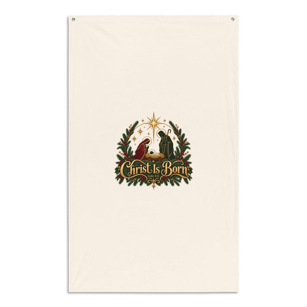 Christ Is Born | All-Over Print Flag | Magnetica