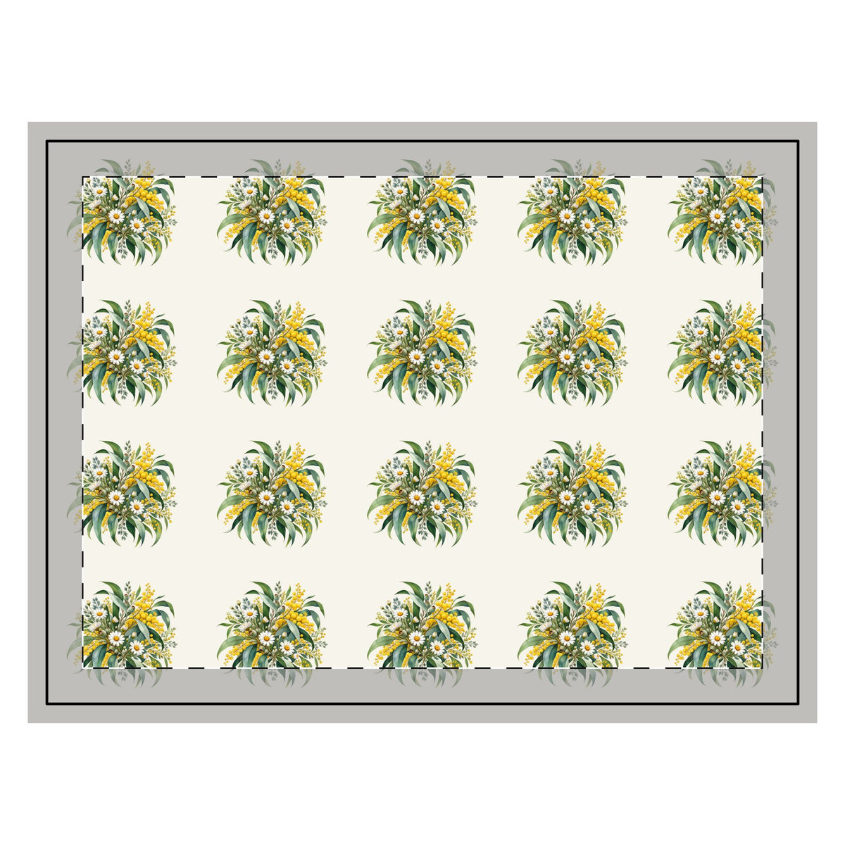 Eucalyptus & Wildflowers | Linen Placemat (2 pcs) | Magnetica