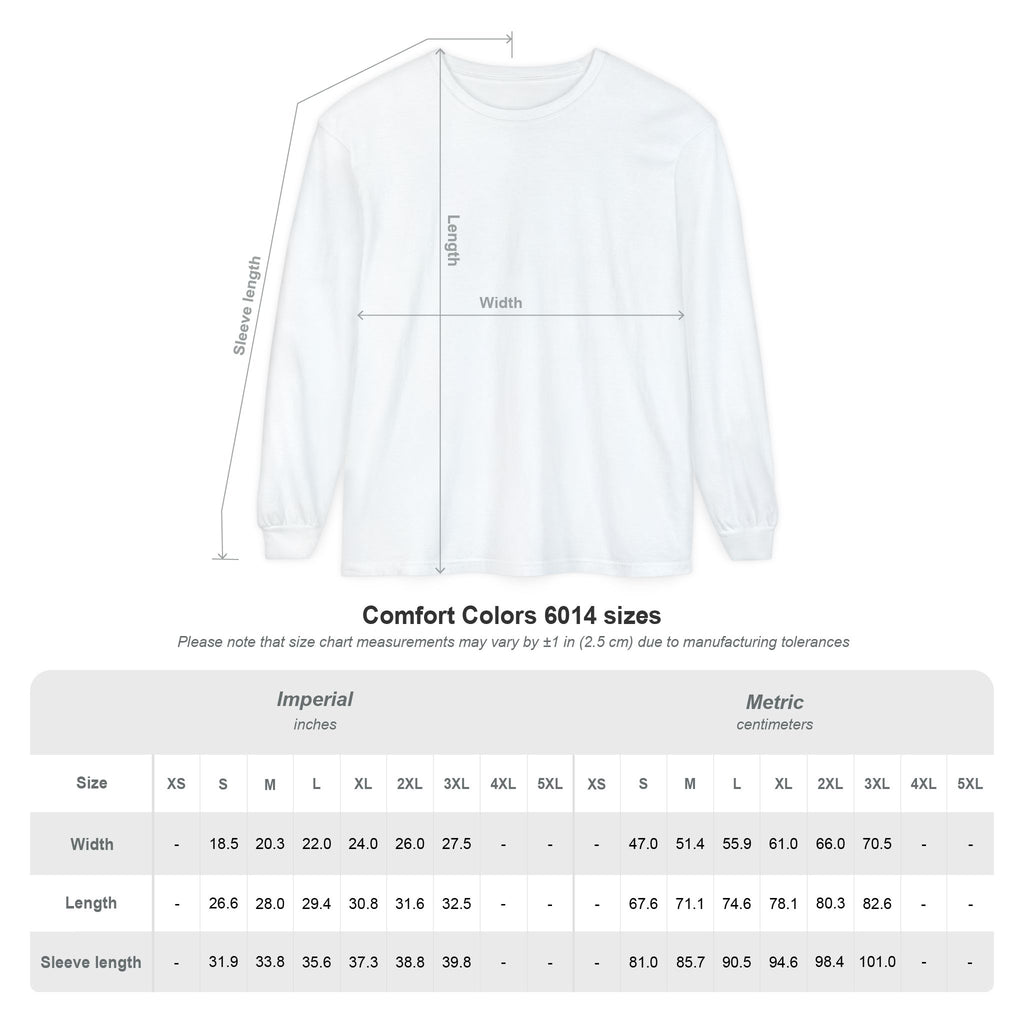 Eucalyptus & Wildflowers | Unisex Garment-dyed Long Sleeve T-Shirt | Magnetica
