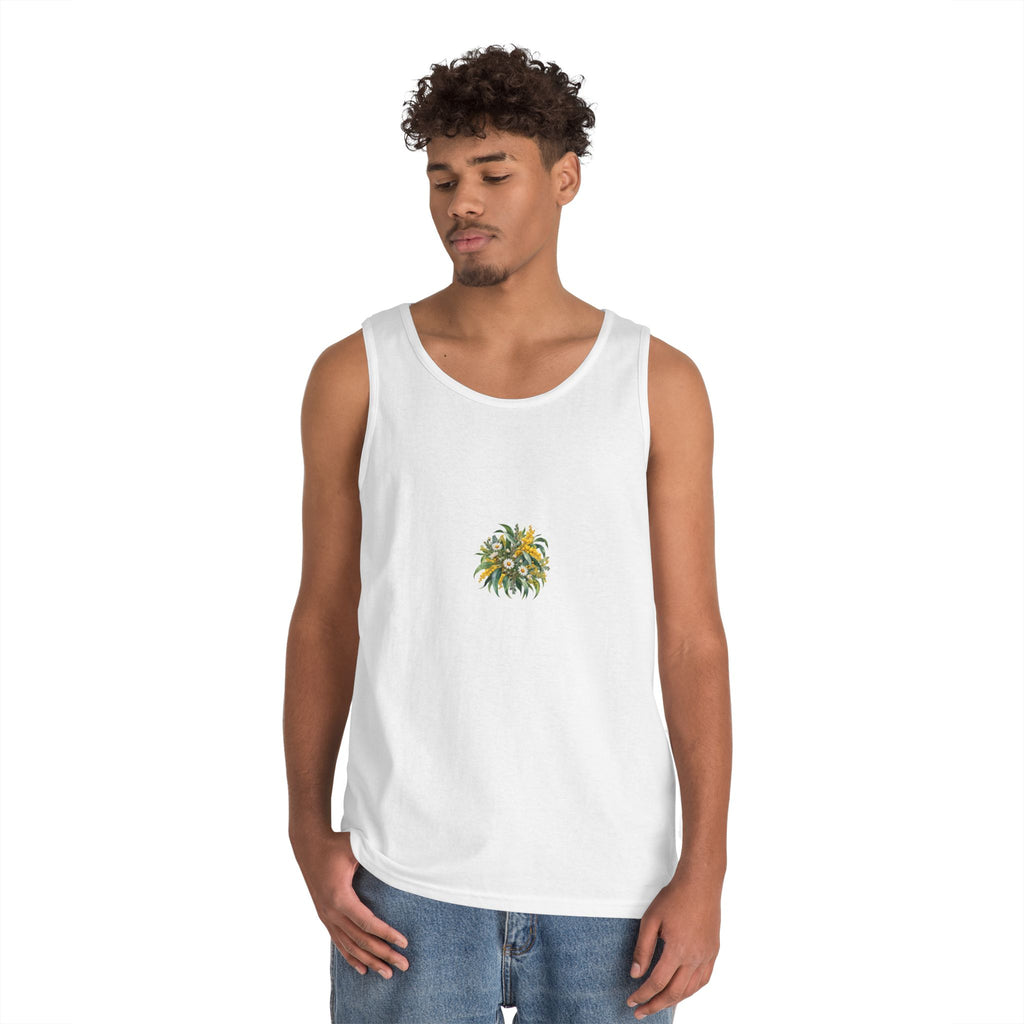 Eucalyptus & Wildflowers | Unisex Heavy Cotton Tank Top | Magnetica