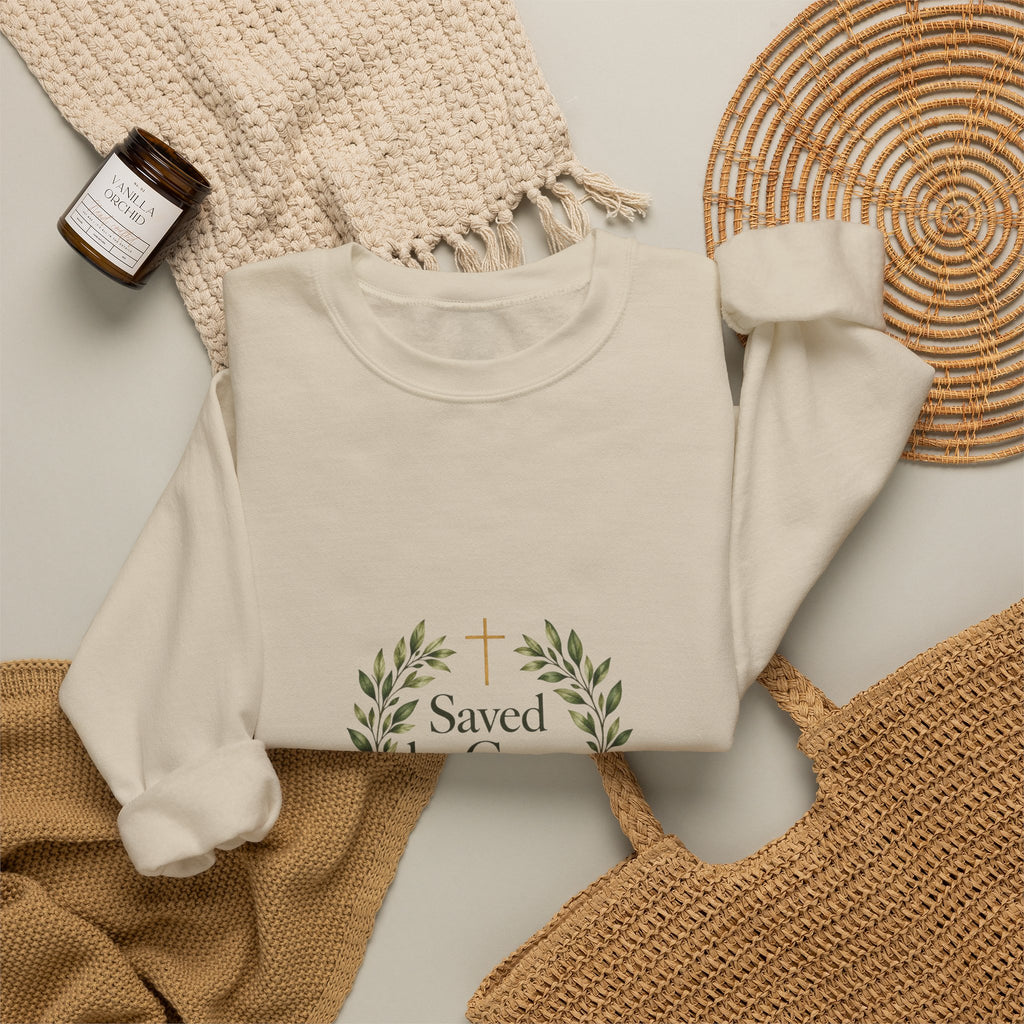 Saved by Grace Botanical Crewneck Sweatshirt | Magnetica