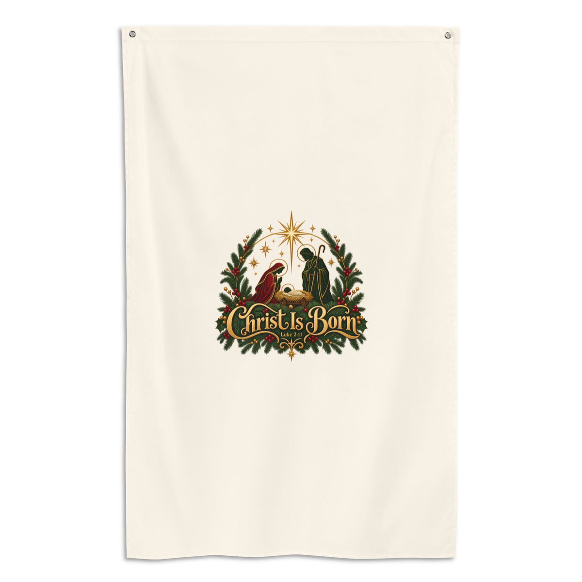 Christ Is Born | All-Over Print Flag | Magnetica