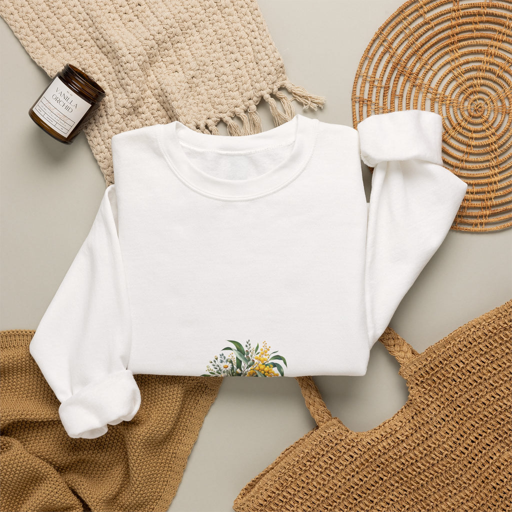 Eucalyptus & Wildflowers | Unisex Crewneck Sweatshirt | Magnetica