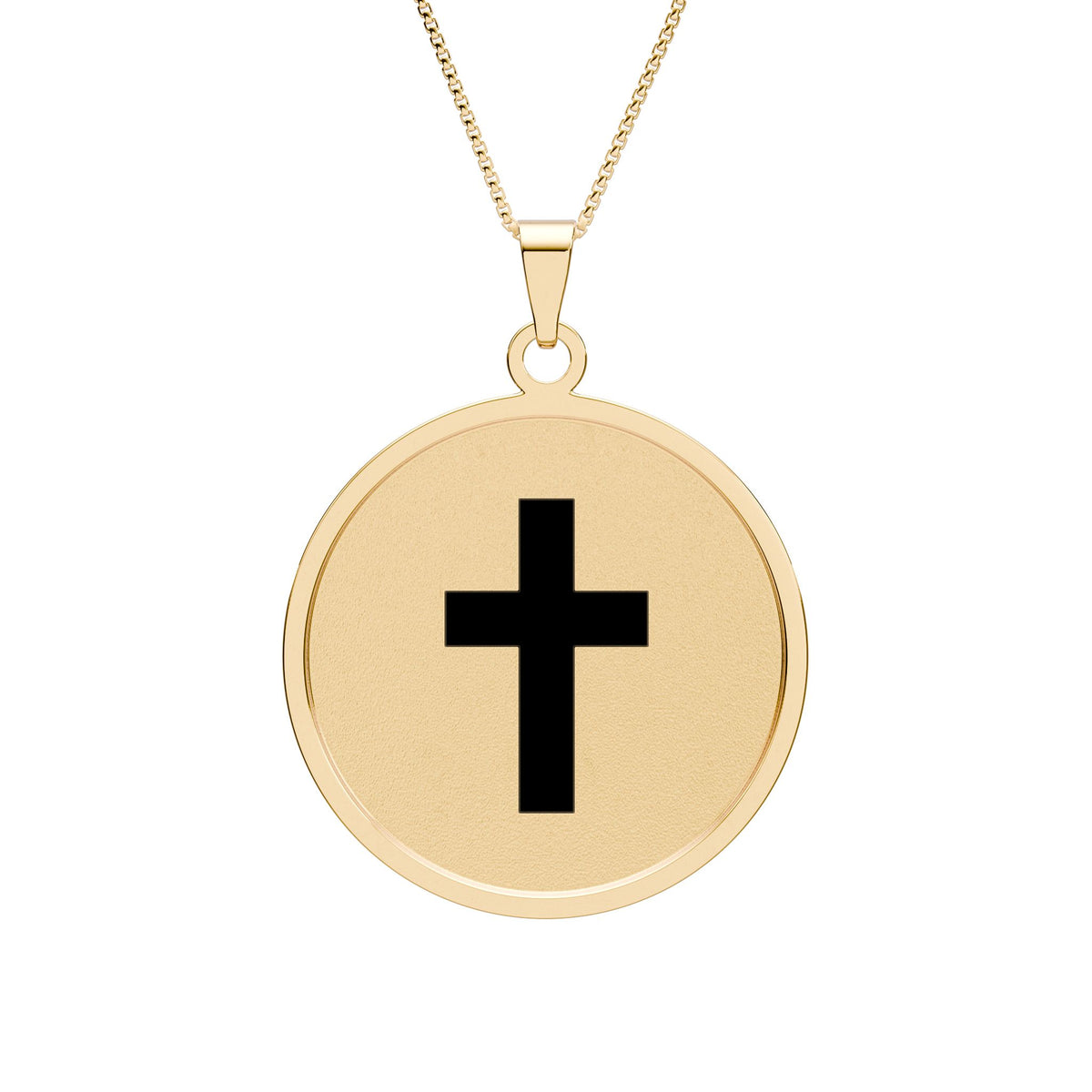 Faithful Cross | Round Border Photo Pendant | Magnetica