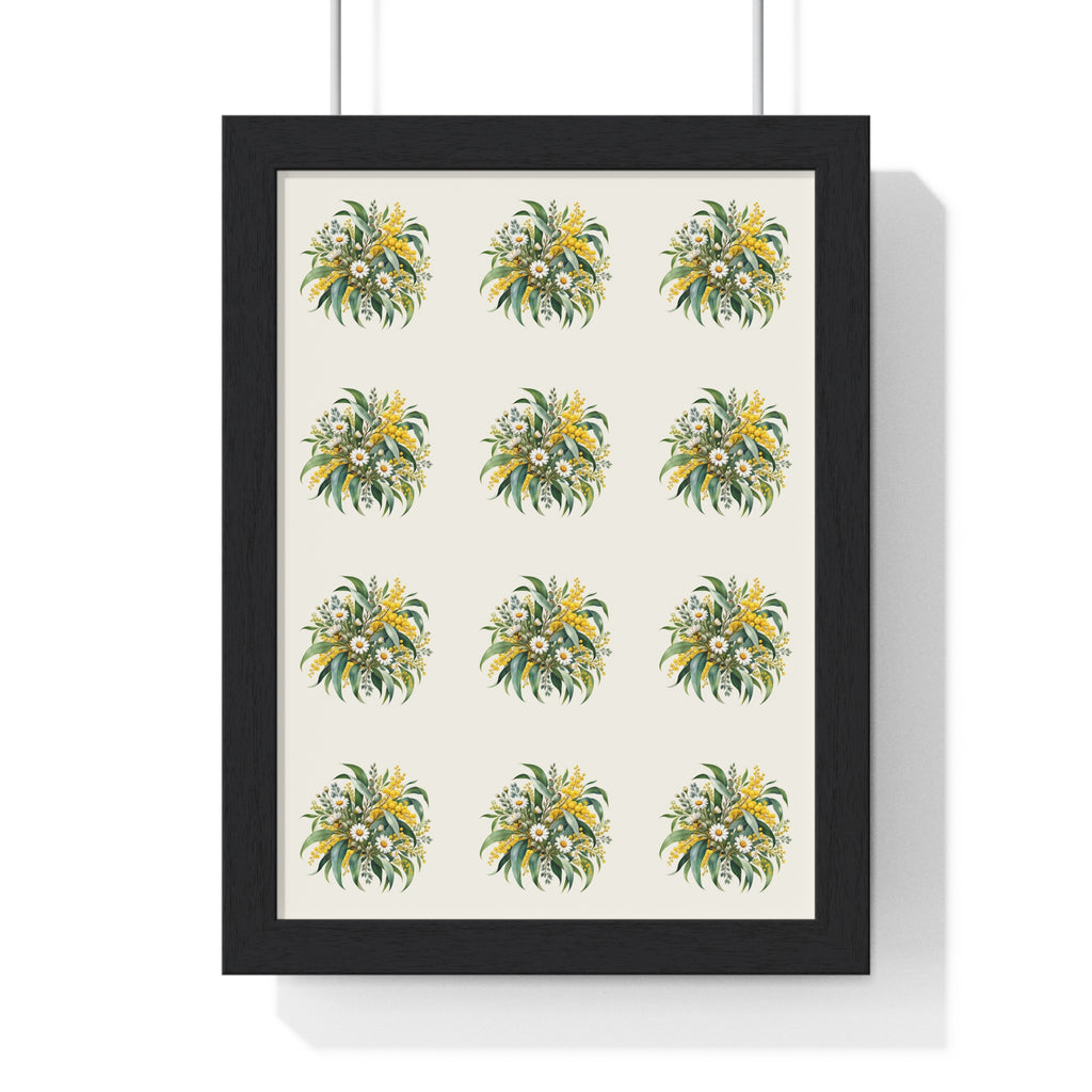 Eucalyptus & Wildflowers | Framed Wall Art | Magnetica