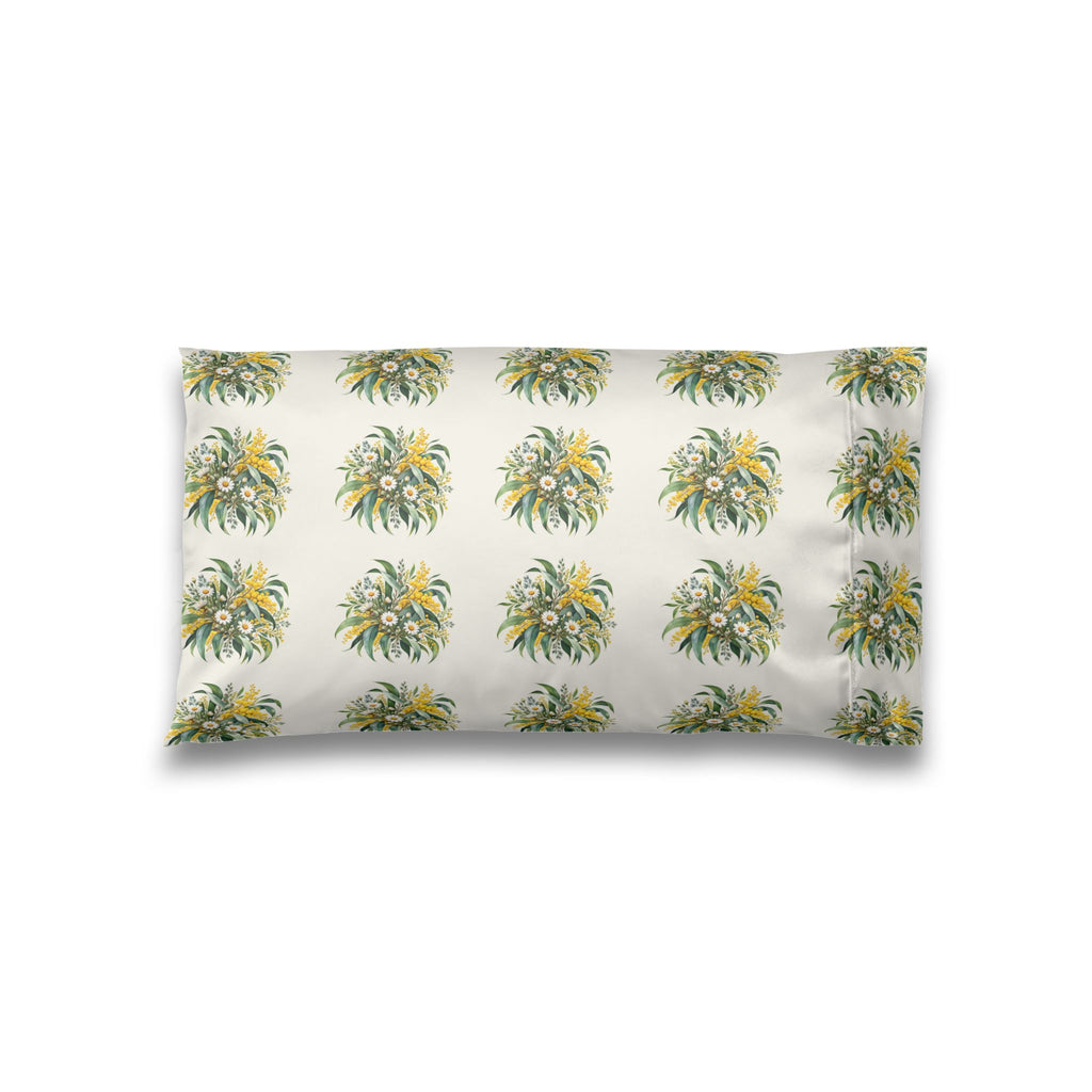 Eucalyptus & Wildflowers | Satin Pillowcase | Magnetica